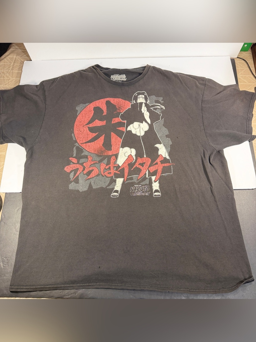 Vtg Naruto Itachi Uchiha Graphic Tee 2XL Spencers Anime